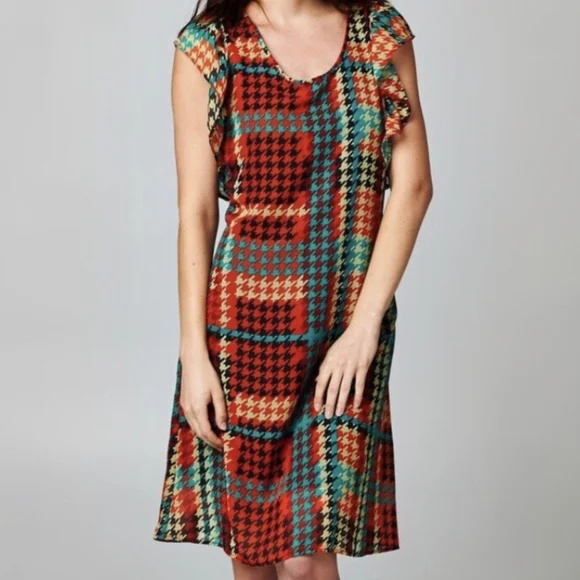 Women's Dress. Size XL. Red/Green Christine Brand - Picture 3 of 9